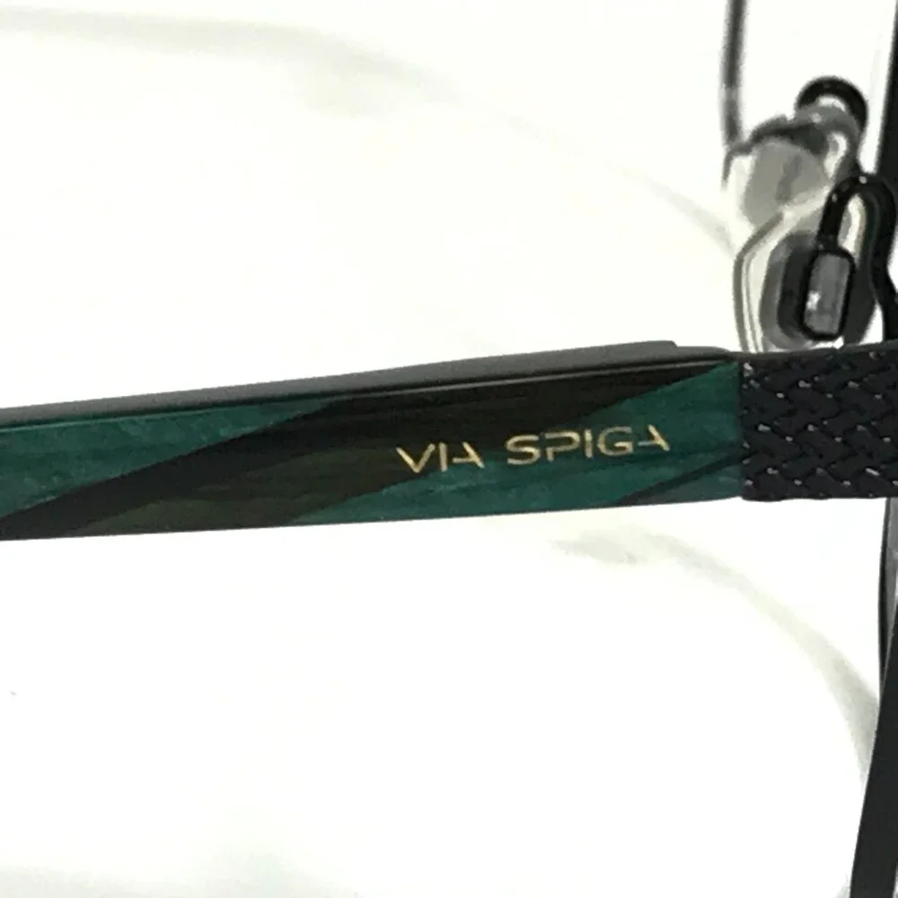 Via Spiga Eyeglasses Frames Maurizia 500 ZYLOWARE Black Green 53-17-135